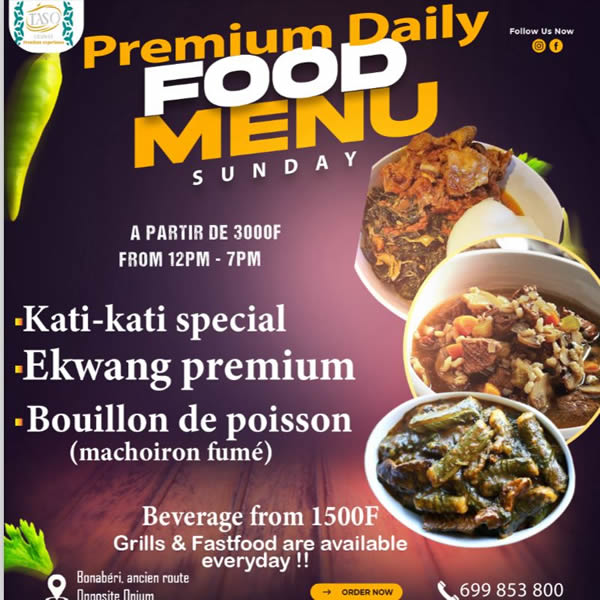 Menu du dimanche : kati-kati, Kondrè de chèvre, Ekwang, bouillon de poisson...