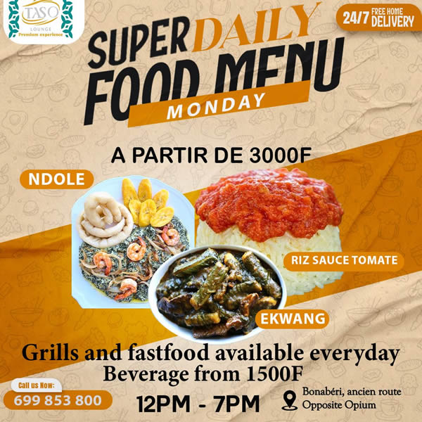 Menu du lundi : Ekwang, Ndolè, riz sauce tomate